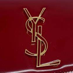 Pre Owned Saint Laurent Paris Red Leather Kate Bag