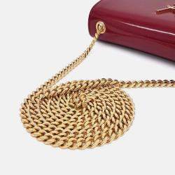 Pre Owned Saint Laurent Paris Red Leather Kate Bag