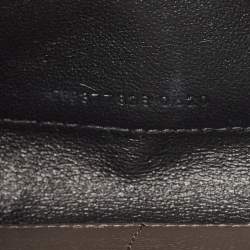 Pre Owned Saint Laurent Olive Green Matelassé Leather Cassandre Wallet on Chain