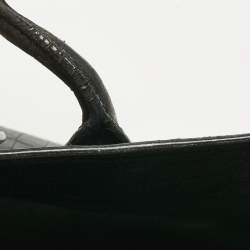 Pre Owned Saint Laurent Black Croc Embossed Leather Baby Classic Sac De Jour Tote