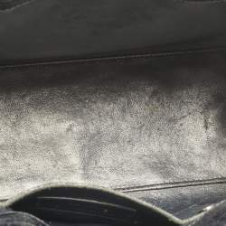 Pre Owned Saint Laurent Black Croc Embossed Leather Baby Classic Sac De Jour Tote