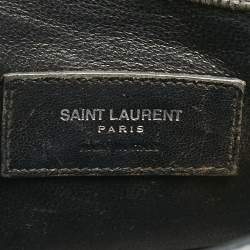 Pre Owned Saint Laurent Black Croc Embossed Leather Baby Classic Sac De Jour Tote