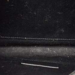 Pre Owned Saint Laurent Black Mix Matelasse Leather Envelope Flap Pouch