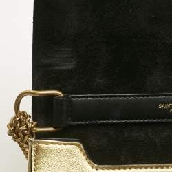 Pre Owned Saint Laurent Gold Leather Chrissie Shoulder Bag