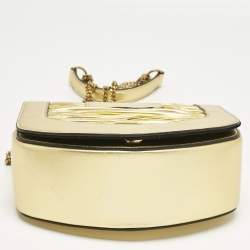 Pre Owned Saint Laurent Gold Leather Chrissie Shoulder Bag