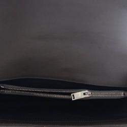 Pre Owned Saint Laurent Large Grey Calfskin Triquilt Envelope Shoulder Bag