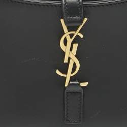 Pre Owned Saint Laurent Black Leather Mini LE 5 À 7 Bag