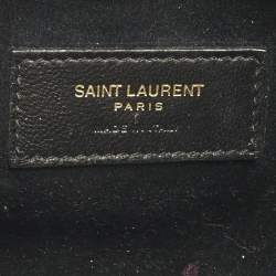 Pre Owned Saint Laurent Black Leather Mini LE 5 À 7 Bag