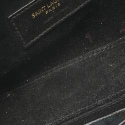 Pre Owned Saint Laurent Black Leather Mini LE 5 À 7 Bag