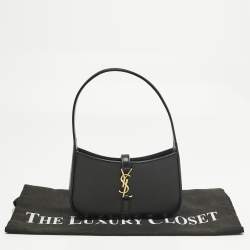 Pre Owned Saint Laurent Black Leather Mini LE 5 À 7 Bag