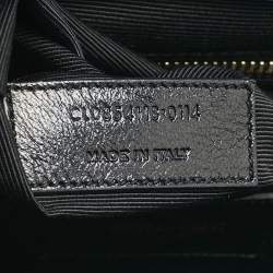 Pre Owned Saint Laurent Blue Chevron Leather Large Monogram Envelope Shoulder Bag