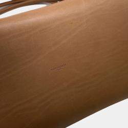 Pre Owned Saint Laurent Paris Cabas Rive Gauche Beige Leather