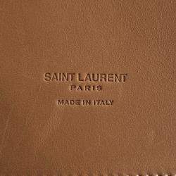 Pre Owned Saint Laurent Paris Cabas Rive Gauche Beige Leather