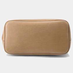 Pre Owned Saint Laurent Paris Cabas Rive Gauche Beige Leather