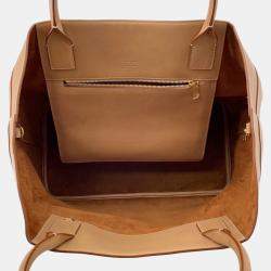 Pre Owned Saint Laurent Paris Cabas Rive Gauche Beige Leather