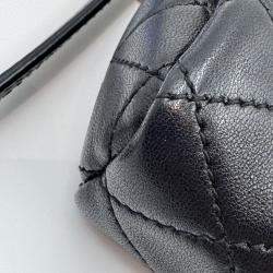 Pre Owned Saint Laurent black Quilted Leather Mini Nolita Shoulder Bag