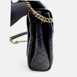 Pre Owned Saint Laurent black Quilted Leather Mini Nolita Shoulder Bag