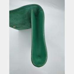 Pre Owned Saint Laurent Green Leather Y-Ligne Clutch