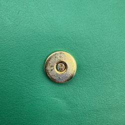 Pre Owned Saint Laurent Green Leather Y-Ligne Clutch