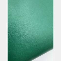 Pre Owned Saint Laurent Green Leather Y-Ligne Clutch