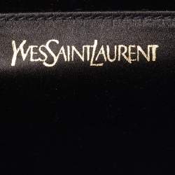 Pre Owned Saint Laurent Red Leather Belle De Jour Flap Clutch