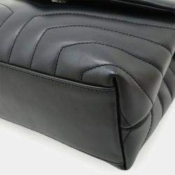 Pre Owned Saint Laurent Lulu Black Quilted Leather Chain Shoulder Bag