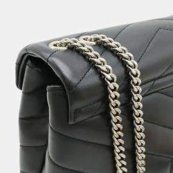 Pre Owned Saint Laurent Lulu Black Quilted Leather Chain Shoulder Bag