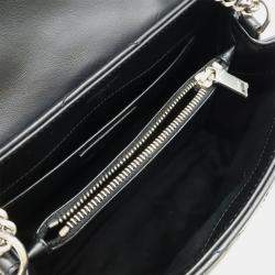 Pre Owned Saint Laurent Lulu Black Quilted Leather Chain Shoulder Bag
