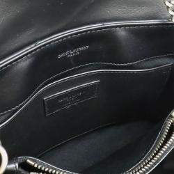 Pre Owned Saint Laurent Lulu Black Quilted Leather Chain Shoulder Bag
