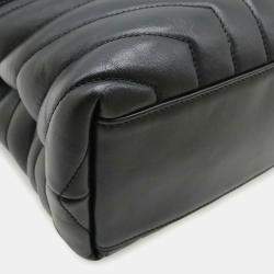 Pre Owned Saint Laurent Lulu Black Quilted Leather Chain Shoulder Bag