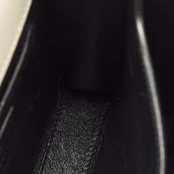 Pre Owned Saint Laurent Off White Leather Mini Cassandra Top Handle Bag