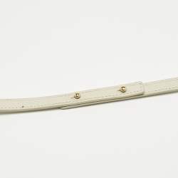 Pre Owned Saint Laurent White Mixed Quilted Leather Envelope Monogram Chain Bag