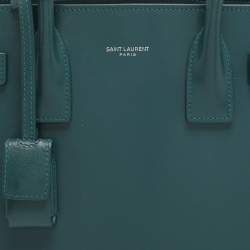Pre Owned Saint Laurent Green Leather Baby Classic Sac De Jour Tote