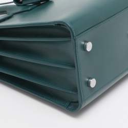 Pre Owned Saint Laurent Green Leather Baby Classic Sac De Jour Tote