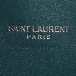 Pre Owned Saint Laurent Green Leather Baby Classic Sac De Jour Tote