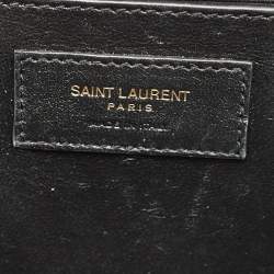 Pre Owned Saint Laurent Beige Mix Matelassé Leather Medium Envelope Chain Bag