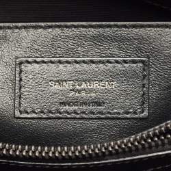 Pre Owned Saint Laurent Black Quilted Leather Small Loulou Shoulder Bag