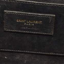 Pre Owned Saint Laurent Black Leather Medium Kate Tassel Chain Shoulder Bag