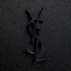 Pre Owned Saint Laurent Paris Black Leather Clutch