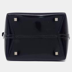 Pre Owned Saint Laurent Paris Black Leather LE37 Cassandra Bucket Bag