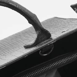 Pre Owned Saint Laurent Grey Croc Embossed Leather Baby Classic Sac De Jour Tote