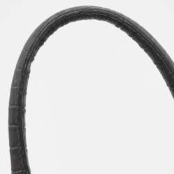 Pre Owned Saint Laurent Grey Croc Embossed Leather Baby Classic Sac De Jour Tote