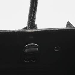 Pre Owned Saint Laurent Grey Croc Embossed Leather Baby Classic Sac De Jour Tote