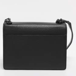 Pre Owned Saint Laurent Paris Black Leather Medium Sunset Crossbody Bag