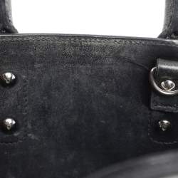 Pre Owned Saint Laurent Black Croc Embossed Leather Nano Classic Sac De Jour Tote