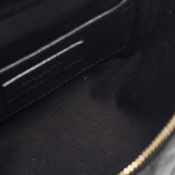 Pre Owned Saint Laurent Black Quilted Leather 80's Vanity Shoulder Bag