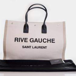 Pre Owned Saint Laurent Large Canvas Rive Gauche Tote