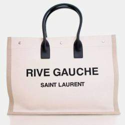 Pre Owned Saint Laurent Large Canvas Rive Gauche Tote