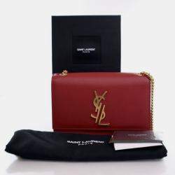 Pre Owned Saint Laurent Small Calfskin Kate Bag