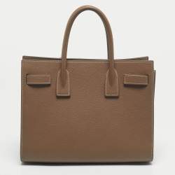 Pre Owned Saint Laurent Beige Leather Baby Classic Sac De Jour Tote